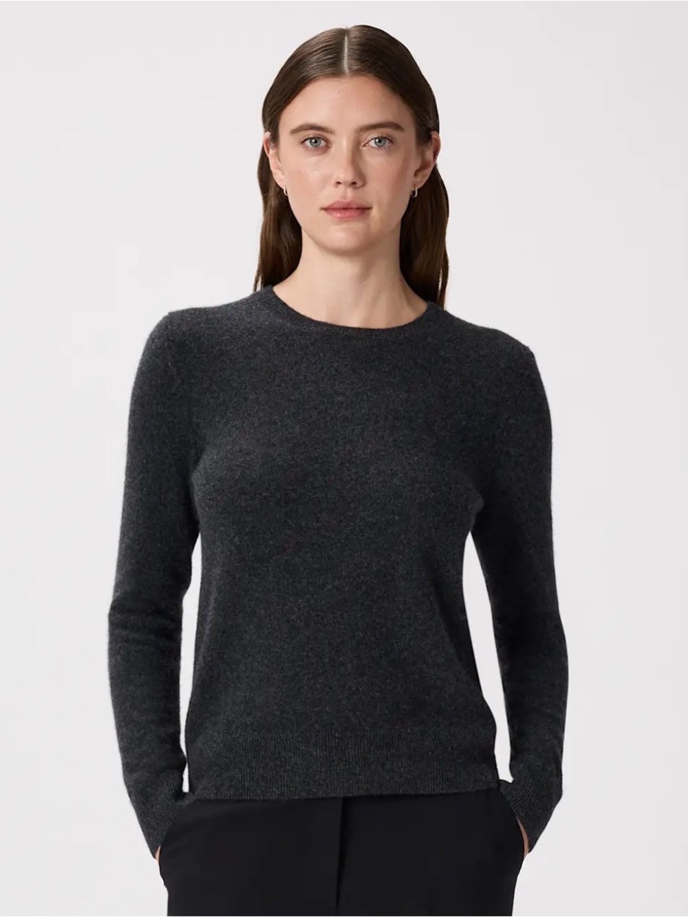 Quince Charcoal Cashmere Crewneck Sweater Size XL